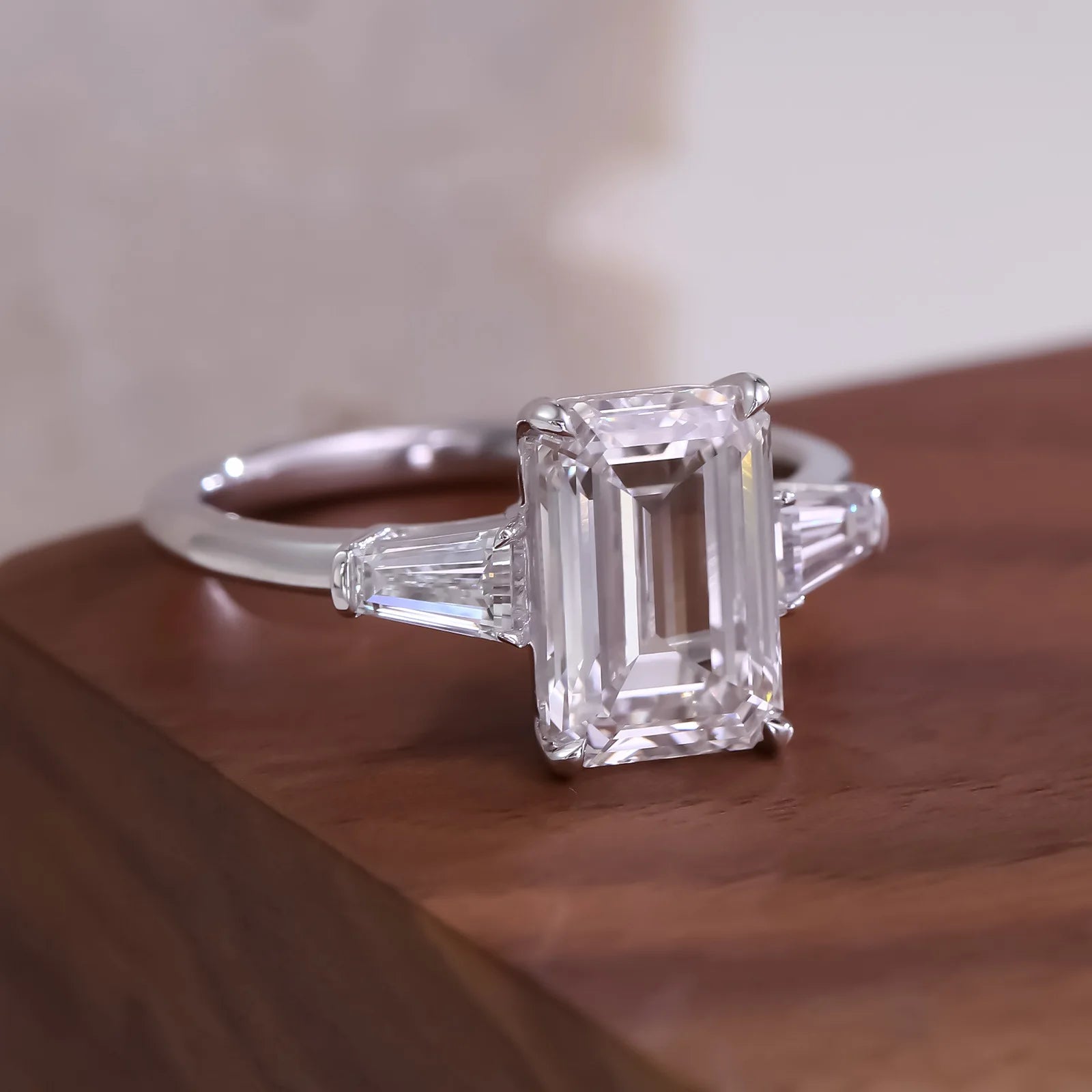 Excellent Radiant Cut D Color Pass Diamond Test Moissanite Ring for Women Fine Jewelry Halloween decoration Party Jewelr festival gifts Unique jewelry TAVEN System LLC