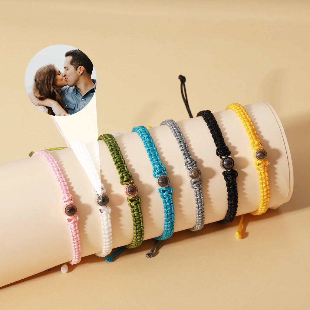 Custom Photo Projection Bracelet Woven Titanium Steel Gift TAVEN System LLC