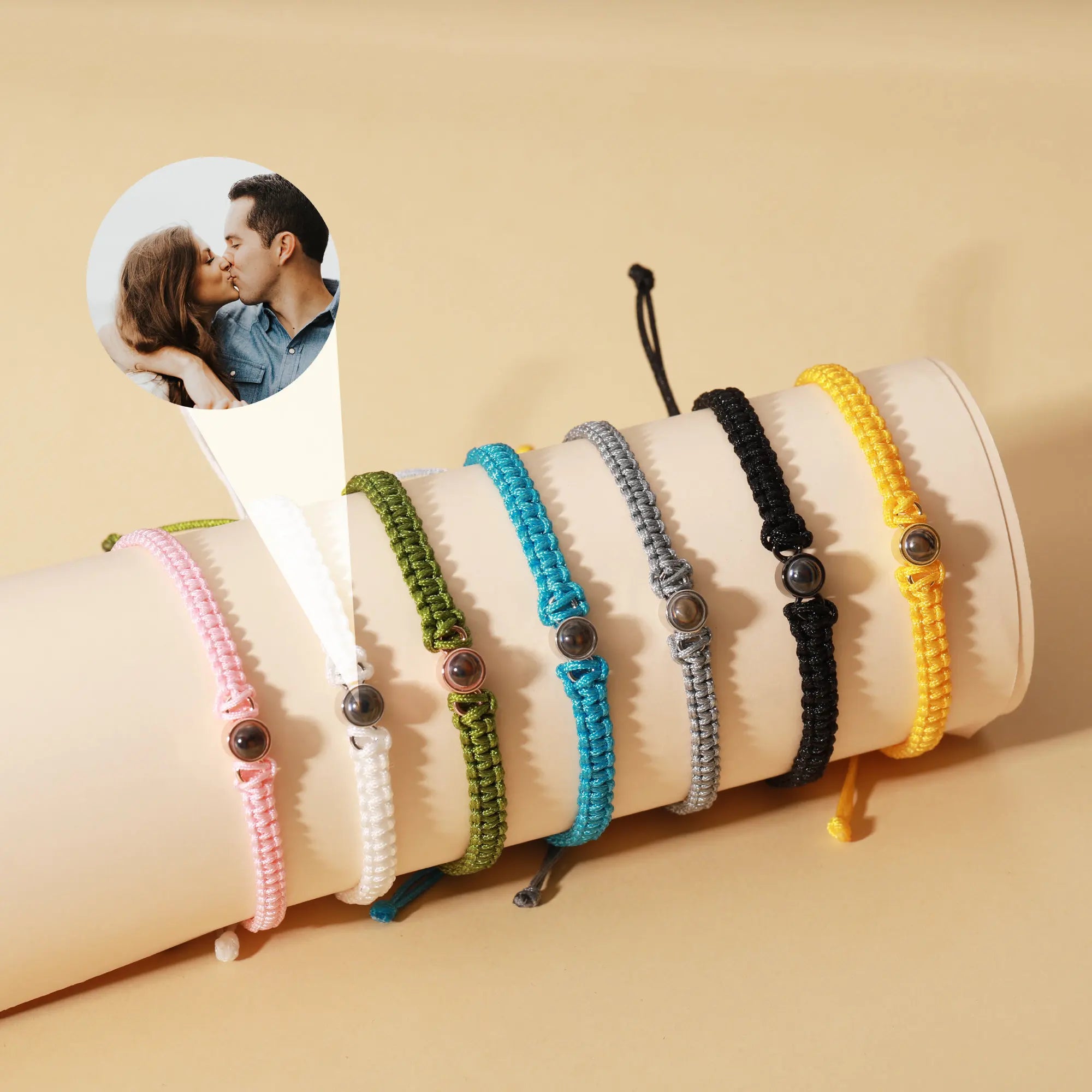 Custom Photo Projection Bracelet Woven Titanium Steel Gift TAVEN System LLC