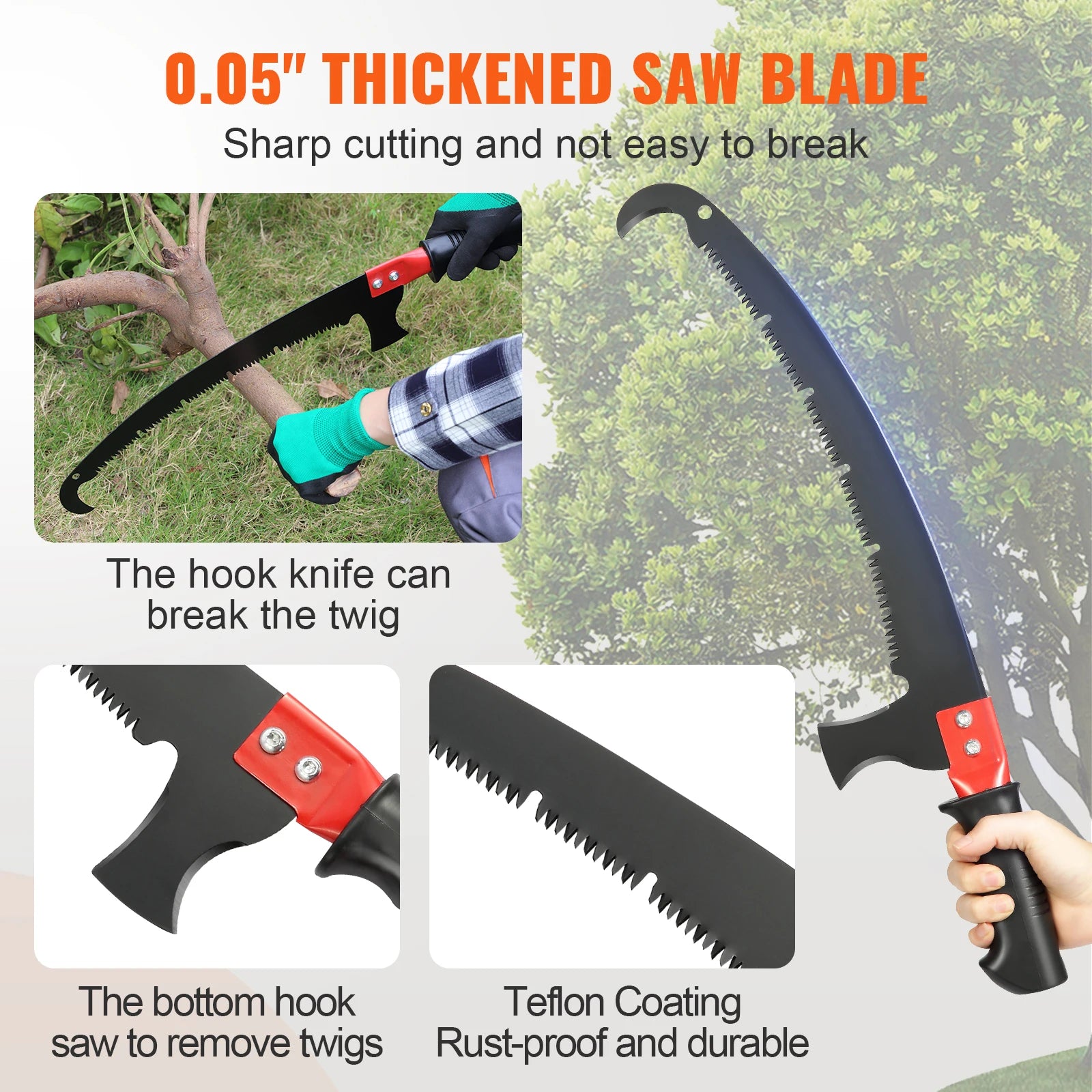 SucceBuy extendable manual pole saw for tree branch pruning