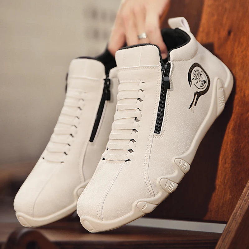 Men Side Zipper Short Boots Casual Outdoor Fashion Sneakers Shoes