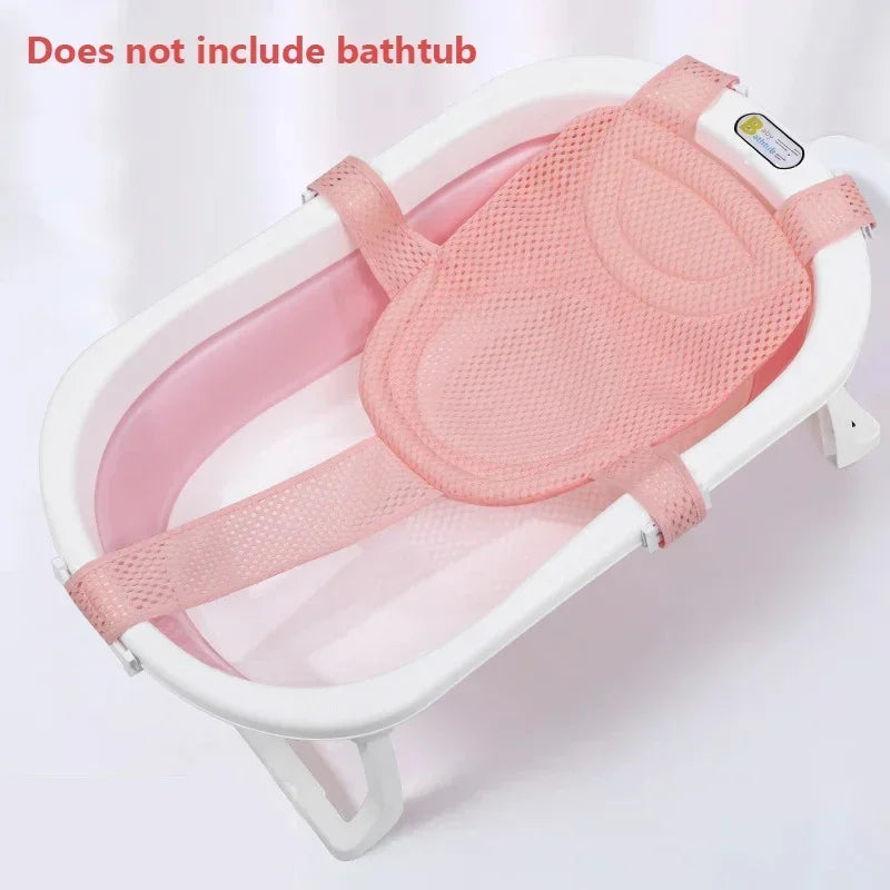Portable Baby Bathtub Pad Ajustable Bath Tub Shower Cushion Newborn Support Seat Mat Foldable Baby Bath Seat Floating Water Pad TAVEN System LLC
