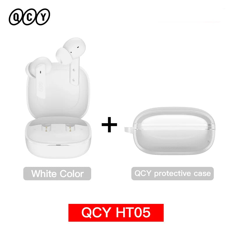 QCY HT05 ANC Wireless Earphone 40dB Noise Cancelling Bluetooth 5.2 Headphone 6 Mic ENC HD Call TWS Earbuds Transparency Mode TAVEN System LLC
