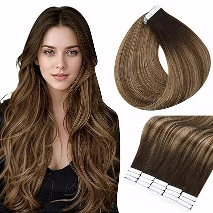 Shine Remy Straight Tape In Human Hair Extensions