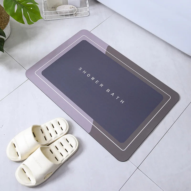 Absorbent Bathroom Bath Mat Anti-slip Shower Rug Diatom Ooze Bath Mats Kitchen Entrance Doormats Home Floormat Bathtub Carpet TAVEN System LLC