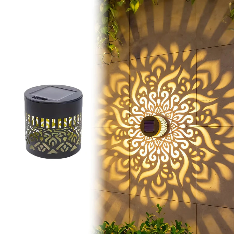 Solar sunflower projector LED wall light for outdoor garden décor