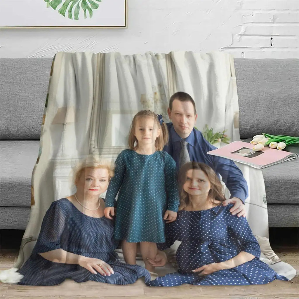 1Pc Custom Photo Blanket,Custom Flannel Blanket with Photo,Custom Picture Blanket,Custom Photo Blanket for Home,Custom Image TAVEN System LLC