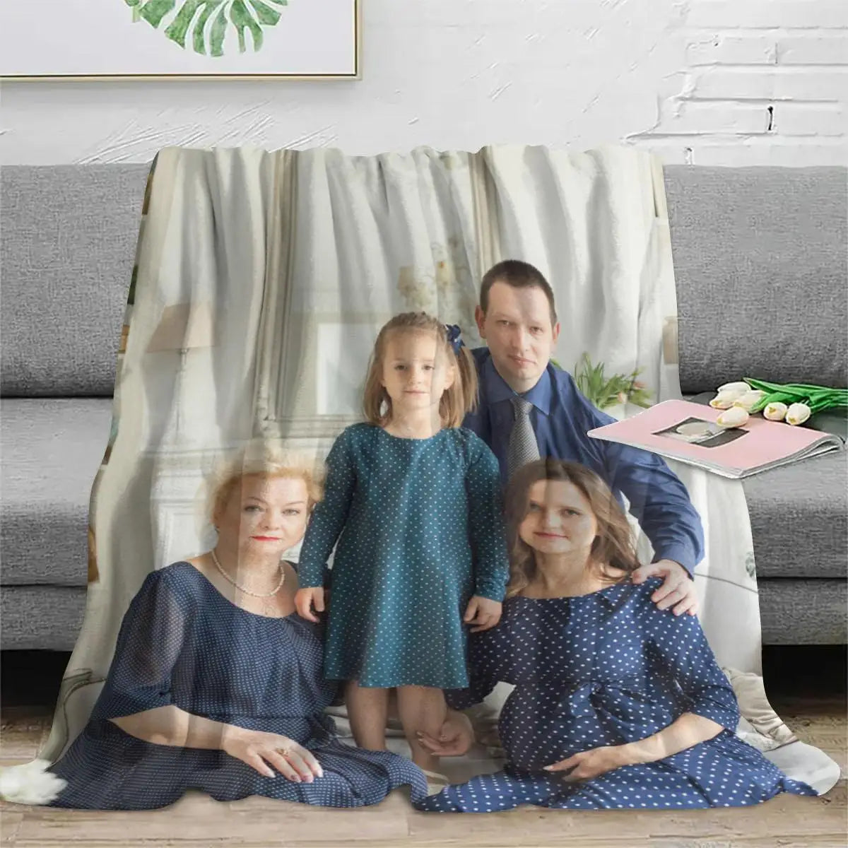 1Pc Custom Photo Blanket,Custom Flannel Blanket with Photo,Custom Picture Blanket,Custom Photo Blanket for Home,Custom Image TAVEN System LLC