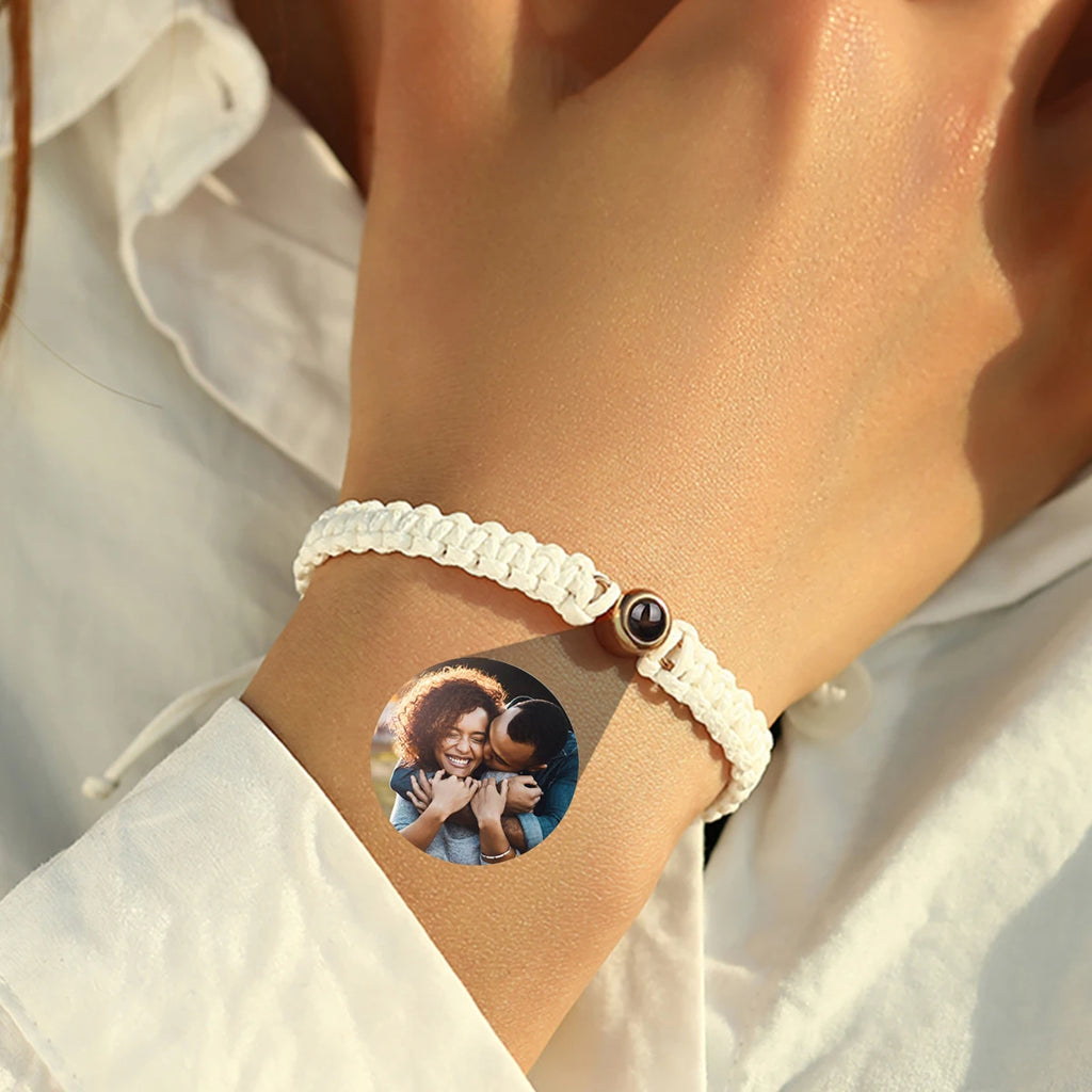 Customized Bracelet With Picture Inside Projection Bracelet For Women Men Family Pet Couple Memorial Anniversary Jewelry Gift TAVEN System LLC