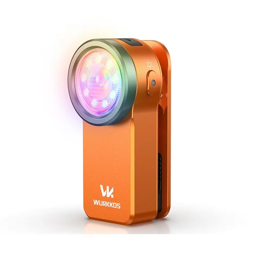 Wurkkos HD03 680LM Rechargeable Mini Clip Flashlight RGB Torch TAVEN System LLC