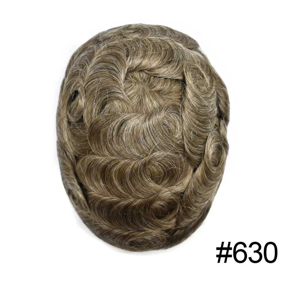 Toupee Color: 30R#, Toupee Density: 100%, Length: 6 inches, Ships From: CHINA, Toupee Size: 8x10 - Men Toupee Hair Systems Ultra Thin Skin 0.06MM V-LOOP Capillary Prosthesis Invisible Hairline Real Human HairPieces Hair Units Taven