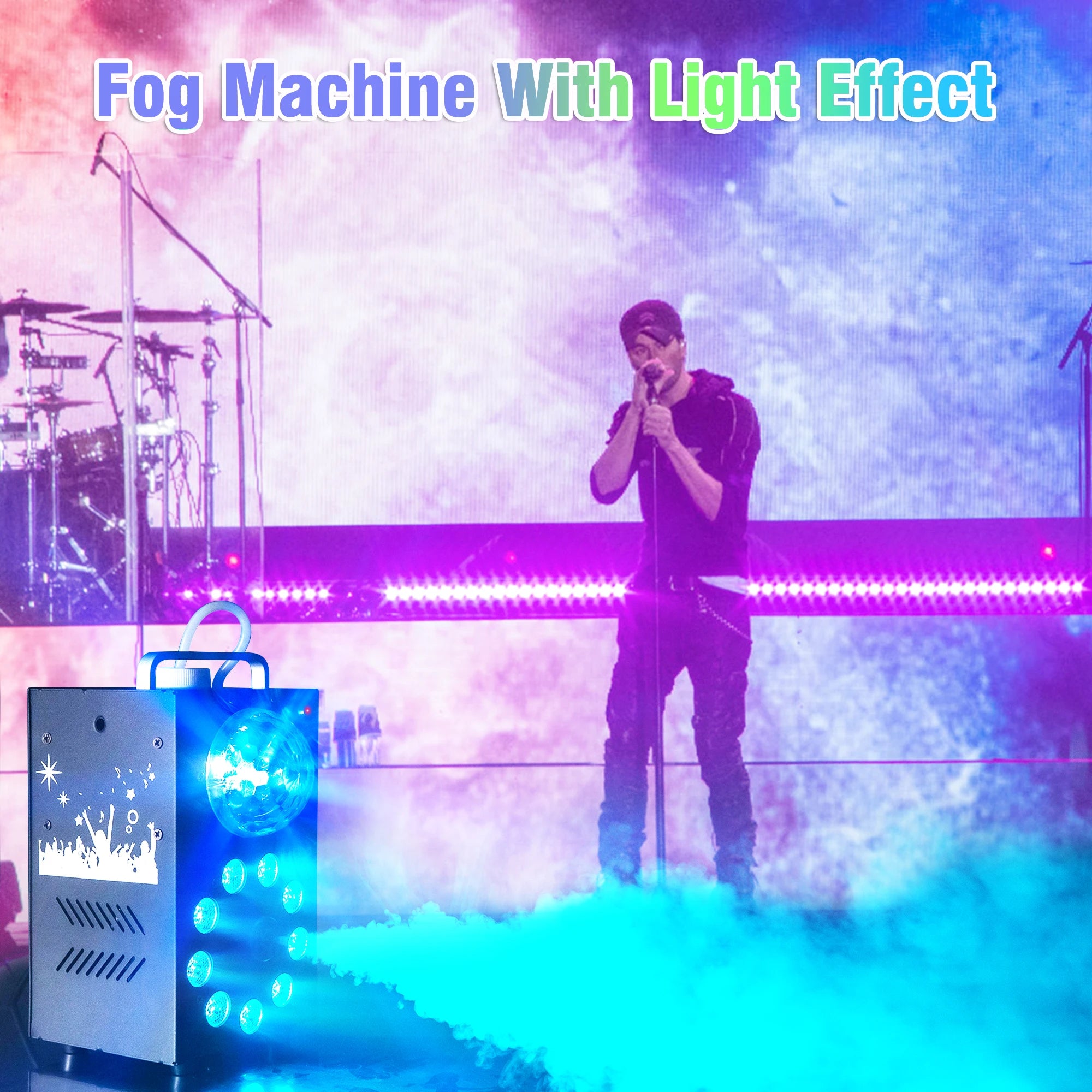 U'King 700W Smoke Machine Wireless Remote Control Effect Fogger 3in1 LED RGB Stage Light Fog Machine DJ Halloween Christmas TAVEN System LLC