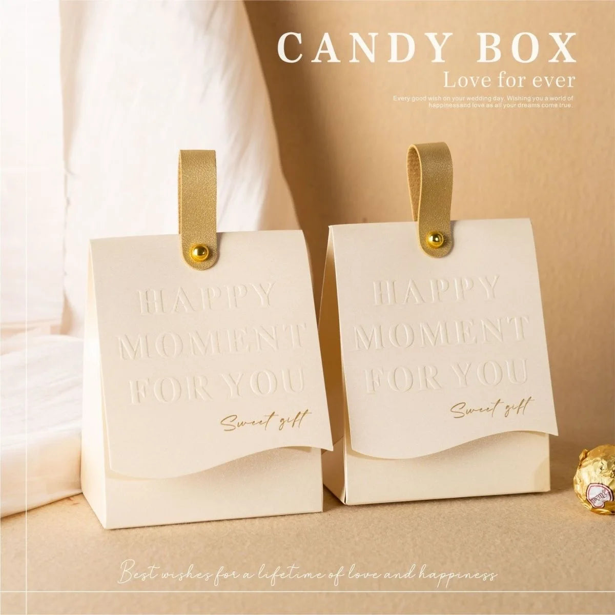 10pcs Creative Leather Portable Gift Box High-end Portable Wedding Candy Paper Box Party Packaging Supplies Paper Box TAVEN System LLC