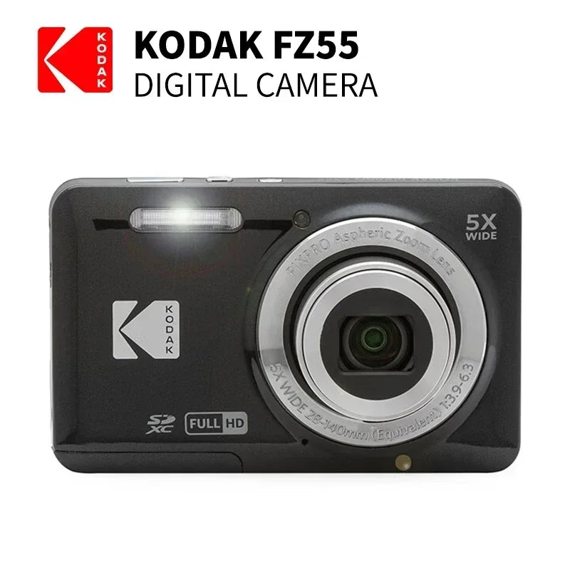 KODAK PIXPRO FZ55-RD 16MP Digital Camera 5X Optical Zoom 28mm Wide Angle 1080P Full HD Video 2.7" LCD Vlogging Camera TAVEN System LLC