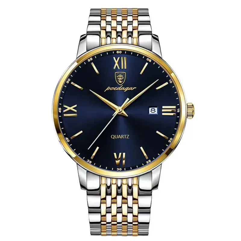 POEDAGAR Luxury Sports Men's Wristwatch Stainless Steel Waterproof Date Man Watch High Quality Casual Fashion Quartz Men Watches - TAVEN System LLC
