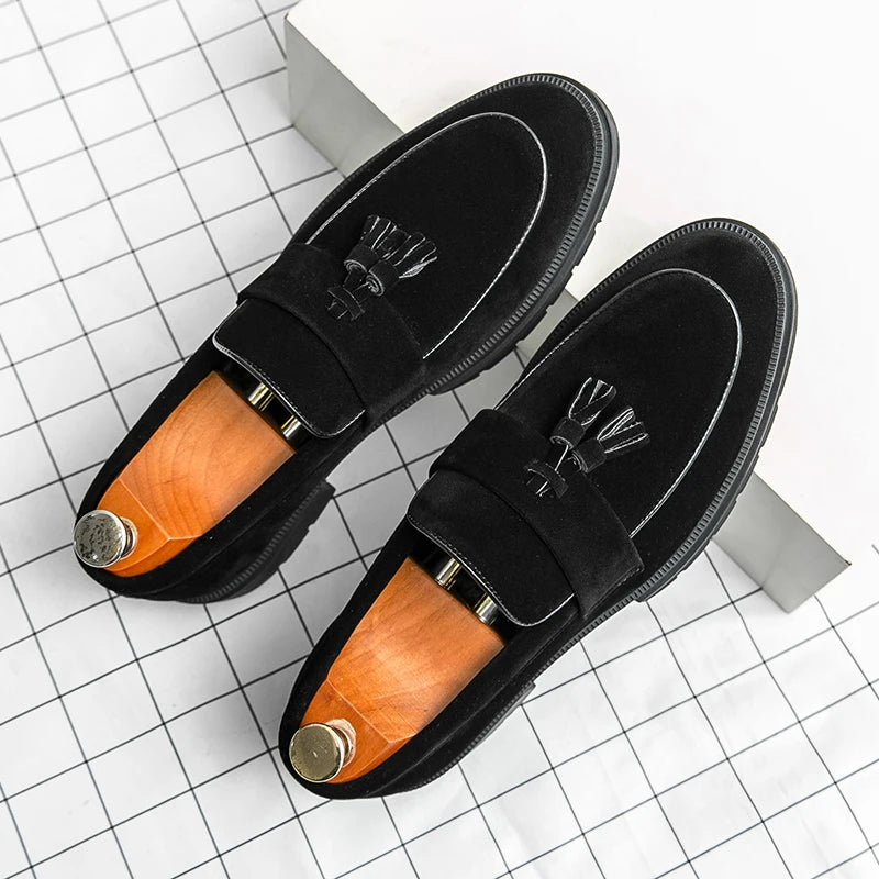 Hot Selling Soft Soled Comfortable Loafers Europe America Massage Soles Men's Commuting Work Shoes Party Men's Formal Shoes TAVEN System LLC