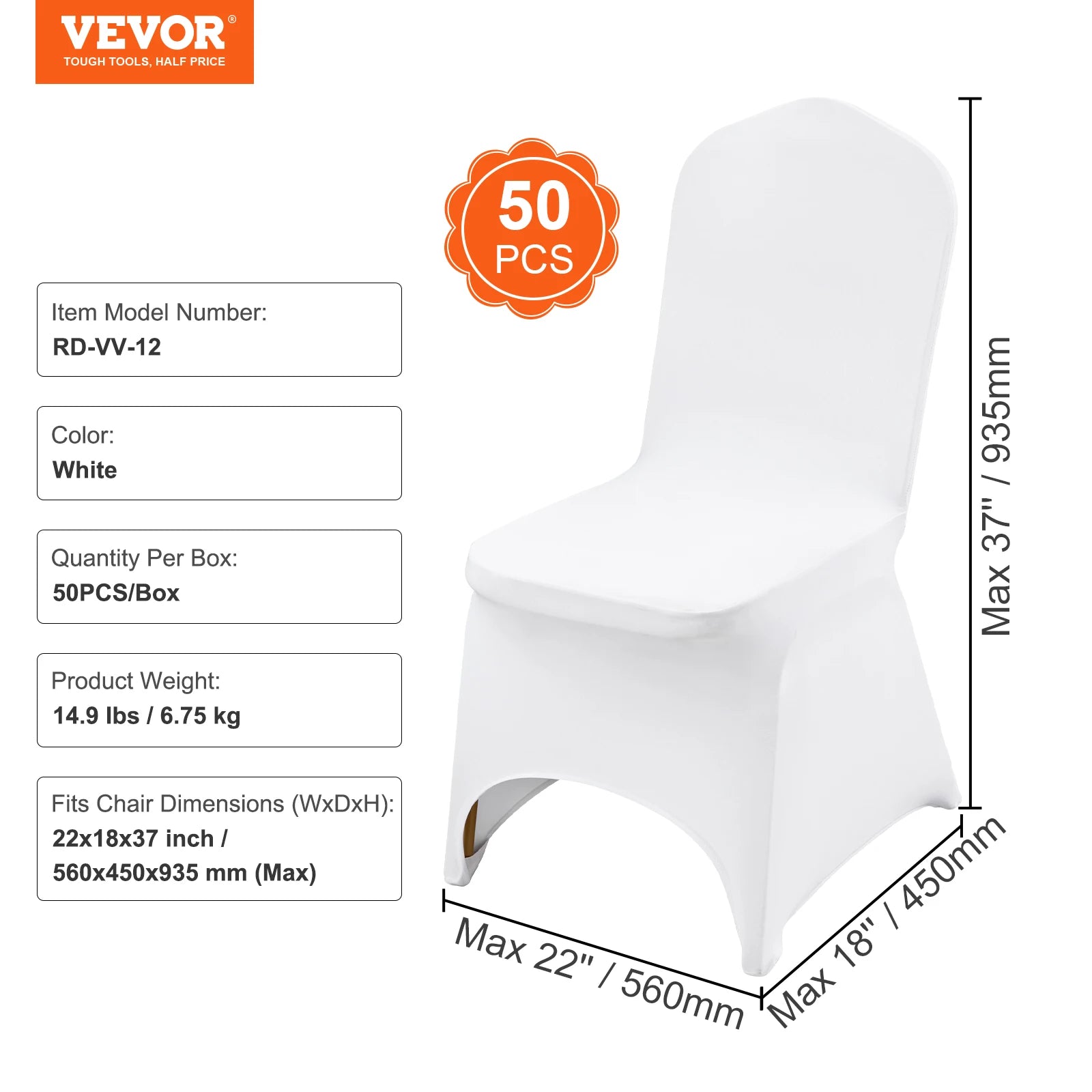 SucceBuy12/30/50/100Pcs Wedding Chair Cover Spandex Stretch Slipcover for Restaurant Banquet Hotel Dining Party White Cover TAVEN System LLC