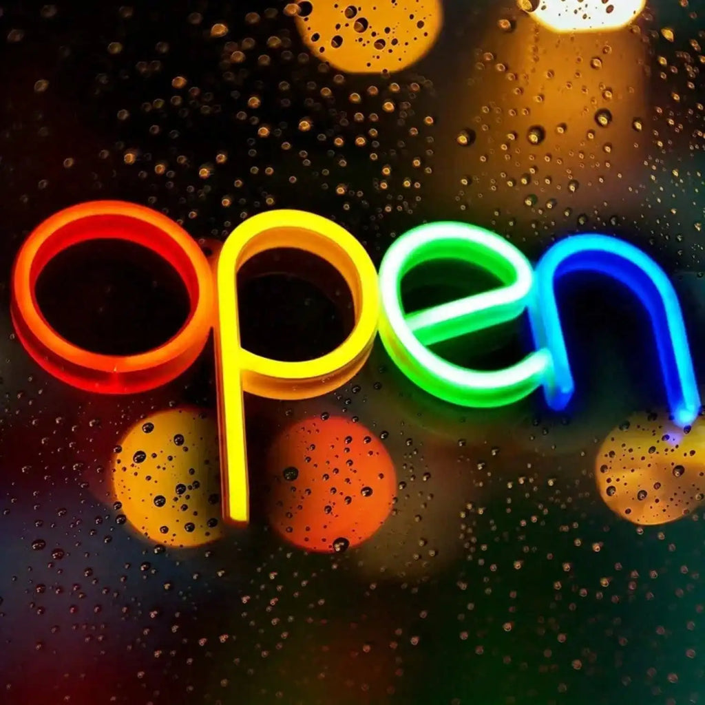 OPEN LED Neon Sign, 10-Level Dimmable USB Powered Energy Saving Business Light, Decor for Restaurants, Bars, Cafes, Hotels & Supermarkets Indoor Outdoor Shop Display TAVEN System LLC