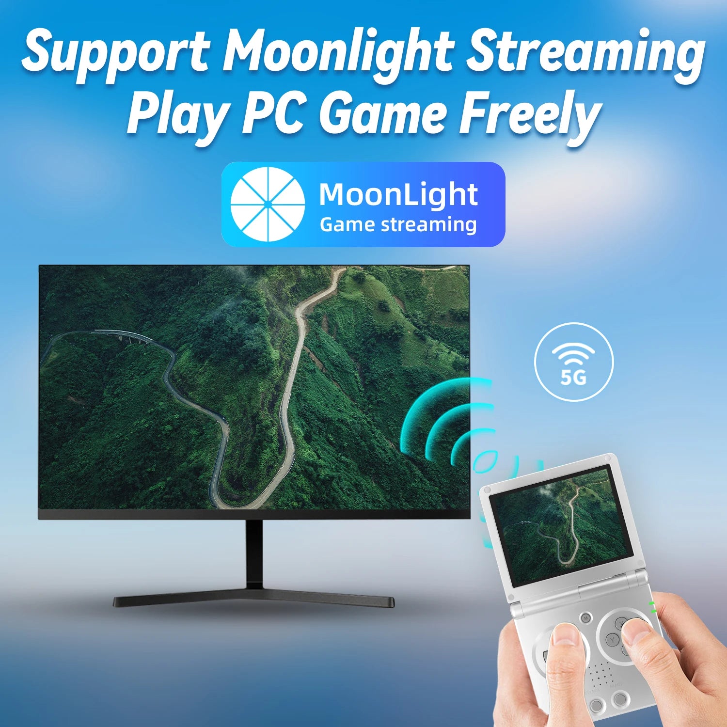 ANBERNIC RG35XXSP FILP 3.5 Inch IPS Screen Retro Game Console 64GB Built-in TF Card 3300mAh Battery Linux System HD TV Output Support Classic Casual Gaming  Built-in Hall Switch Chip TAVEN System LLC