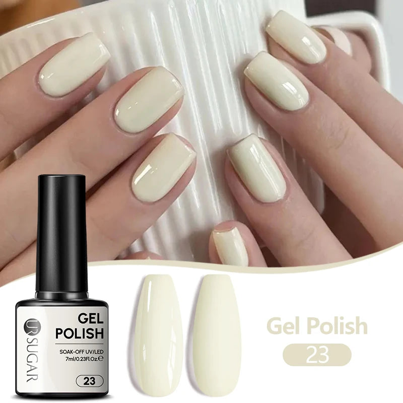 UR SUGAR 7ML Nail Gel Fresh Macaron 107 Colors All For Manicure Semi Permanent Soak Off LED UV Long-Lasting Nail Art Varnish TAVEN System LLC