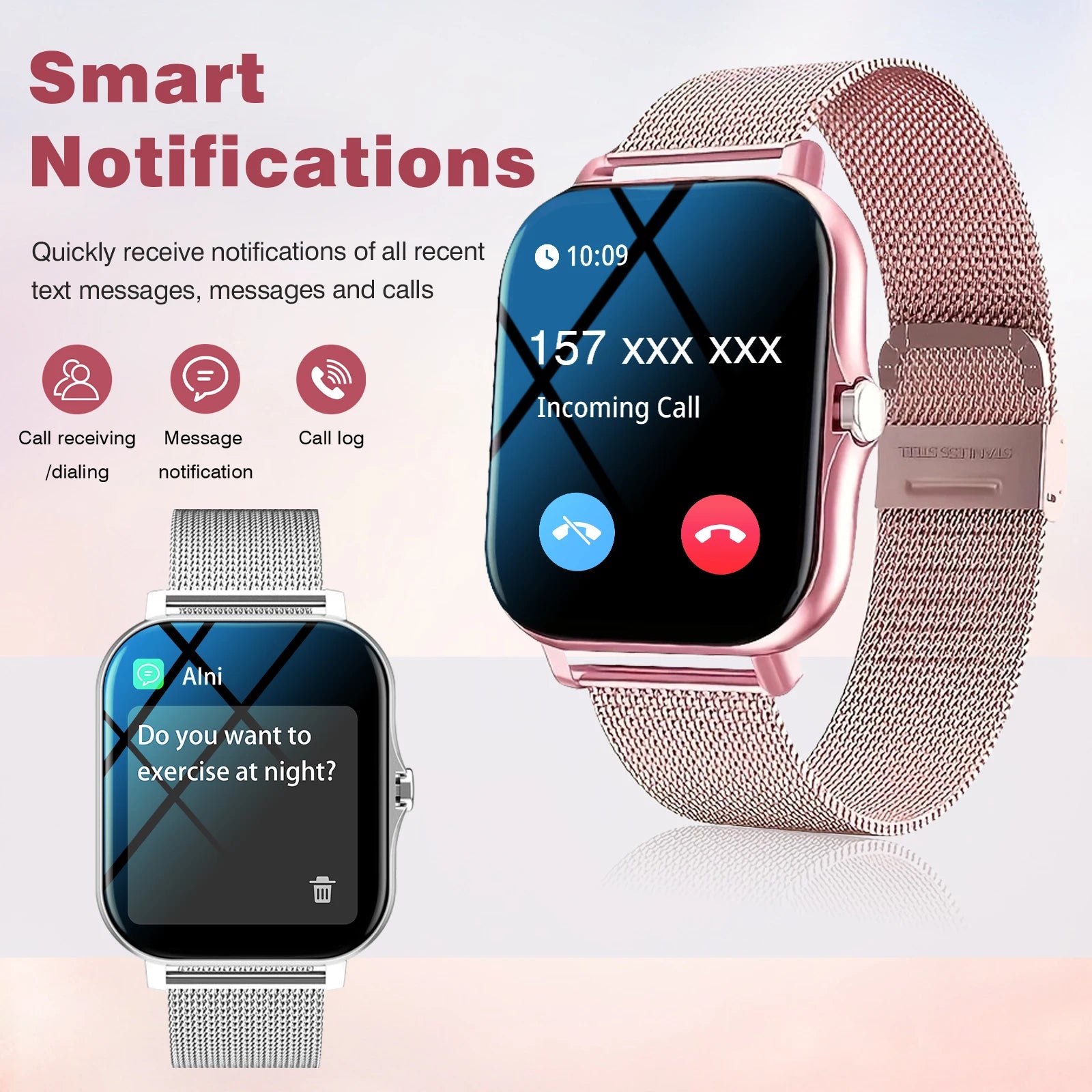 Smartwatch, phone answering/calling, multi-sport mode, message reminder view, suitable for men/women TAVEN System LLC