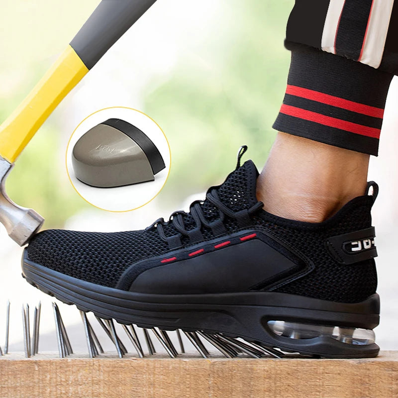 Men Air Cushion Safety Shoes Indestructible Work Shoes Sneakers Steel Toe Anti-smash Industrial Shoe Puncture-Proof footwear TAVEN System LLC