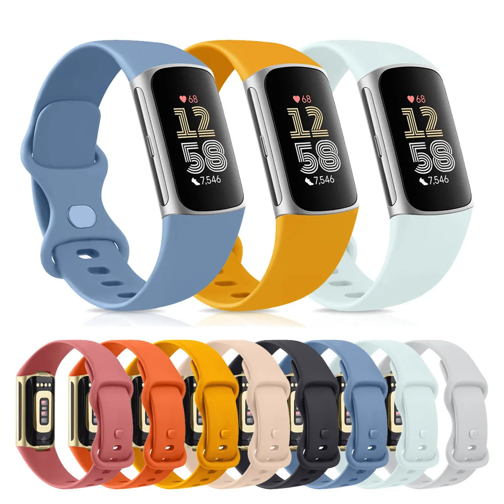 Soft TPU Watch Strap For Fitbit Charge 5 6 Band Wristband For Fitbit Charge 5 6 Strap Bracelet Replacement Smartwatch Accessory TAVEN System LLC