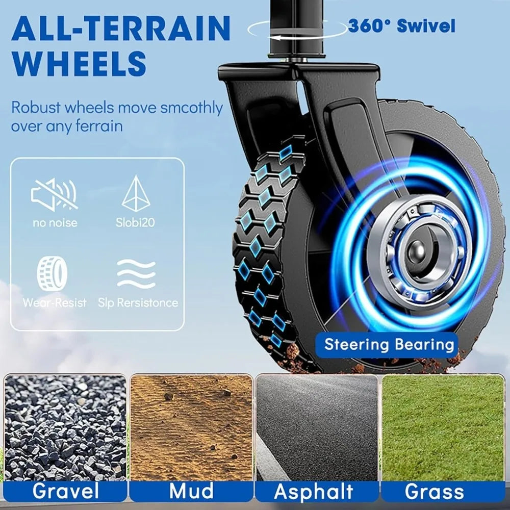 Collapsible foldable wagon cart with all terrain wheels for beach