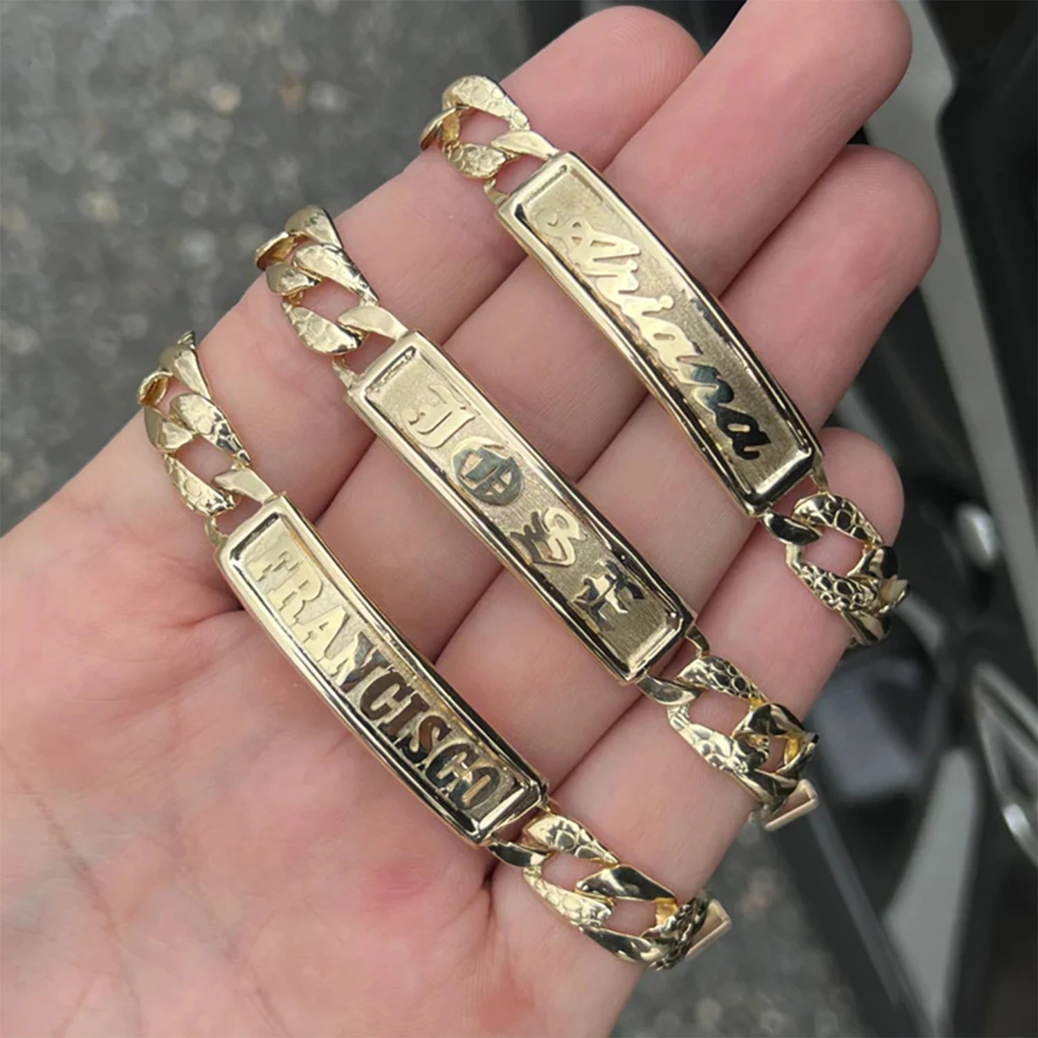 Zciti Personalized Charm 3d Custom Name Bracelet Man Women Gothic Stainless Steel 18k Jewelry Christmas Gift For Someone Special TAVEN System LLC