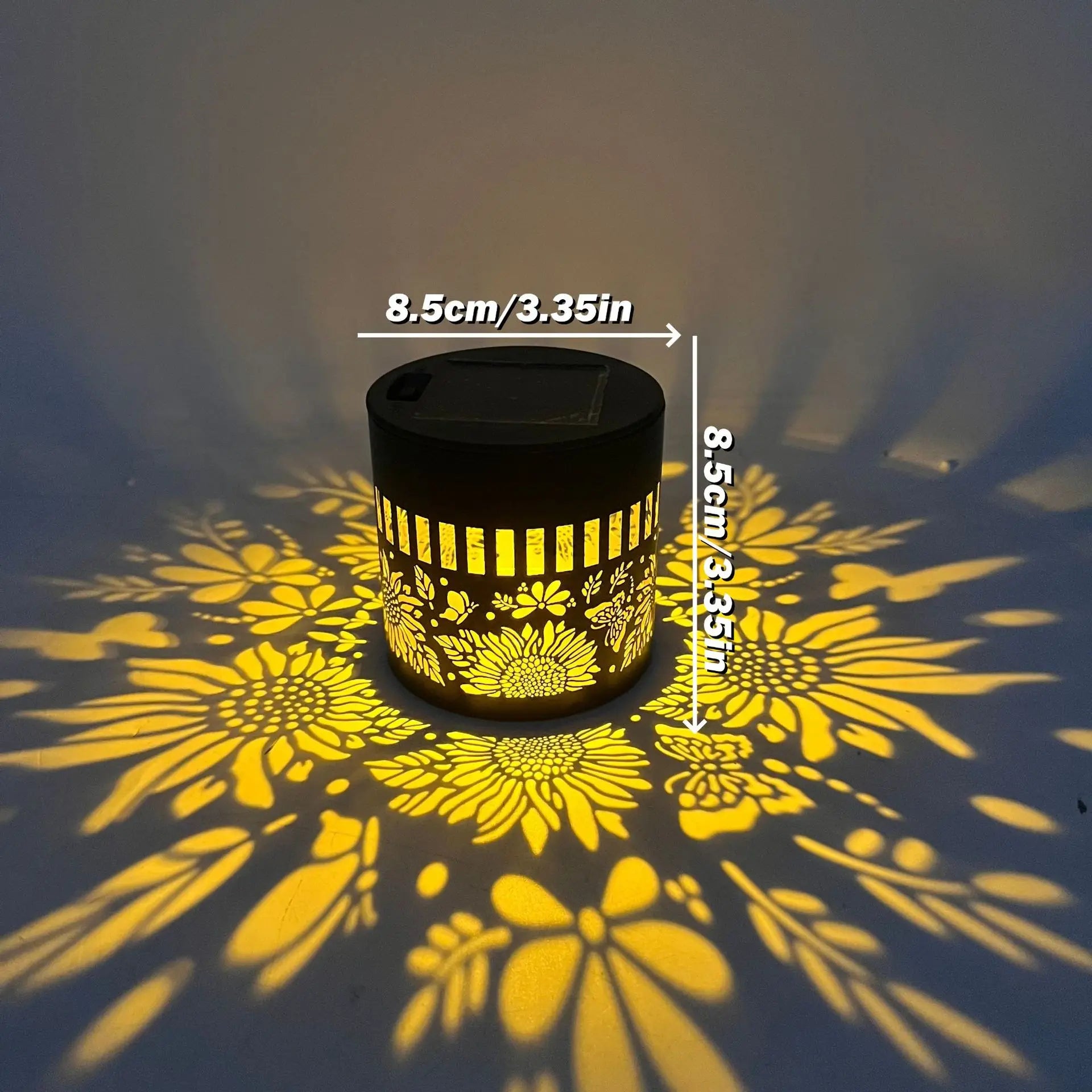 Solar sunflower projector LED wall light for outdoor garden décor