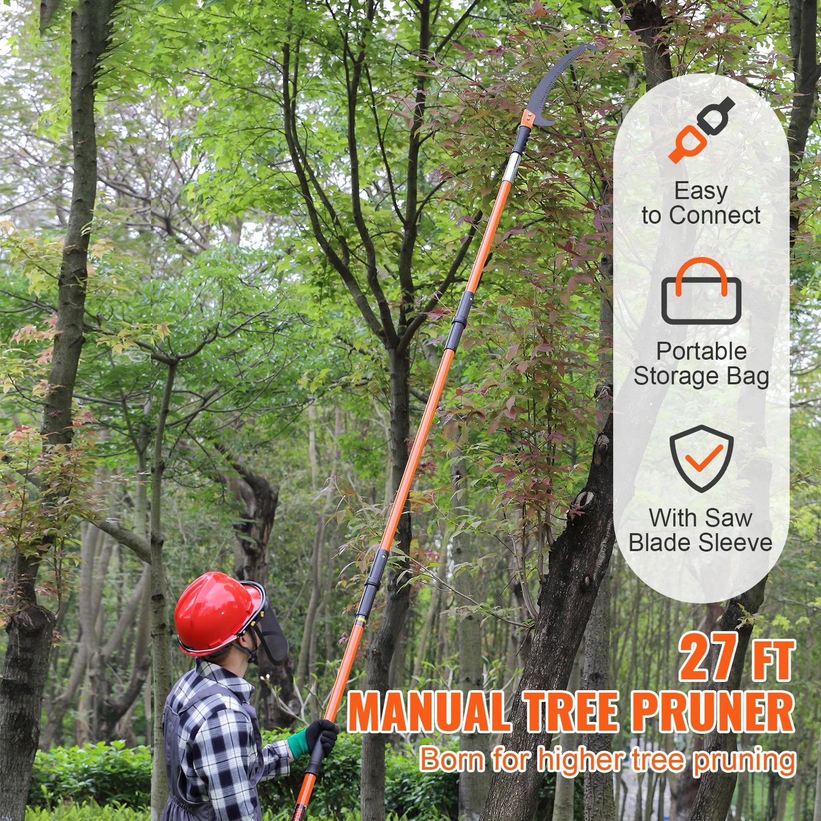 SucceBuy extendable manual pole saw for tree branch pruning