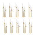 Gold Floor Candelabra 5 Arm Tall Candle Holder with Acrylic Lampshade for Wedding Table Birthday Party Decoration 10PCS TAVEN System LLC