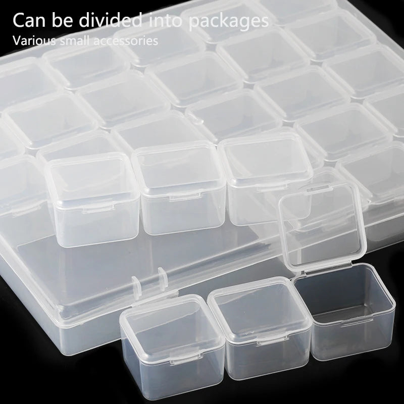 1/6/9/15/30Grids DIY Diamond Jewelry Storage Box Grids Clear Nail Art Rhinestones Tools Beads Display Storage Case Organizer Box TAVEN System LLC