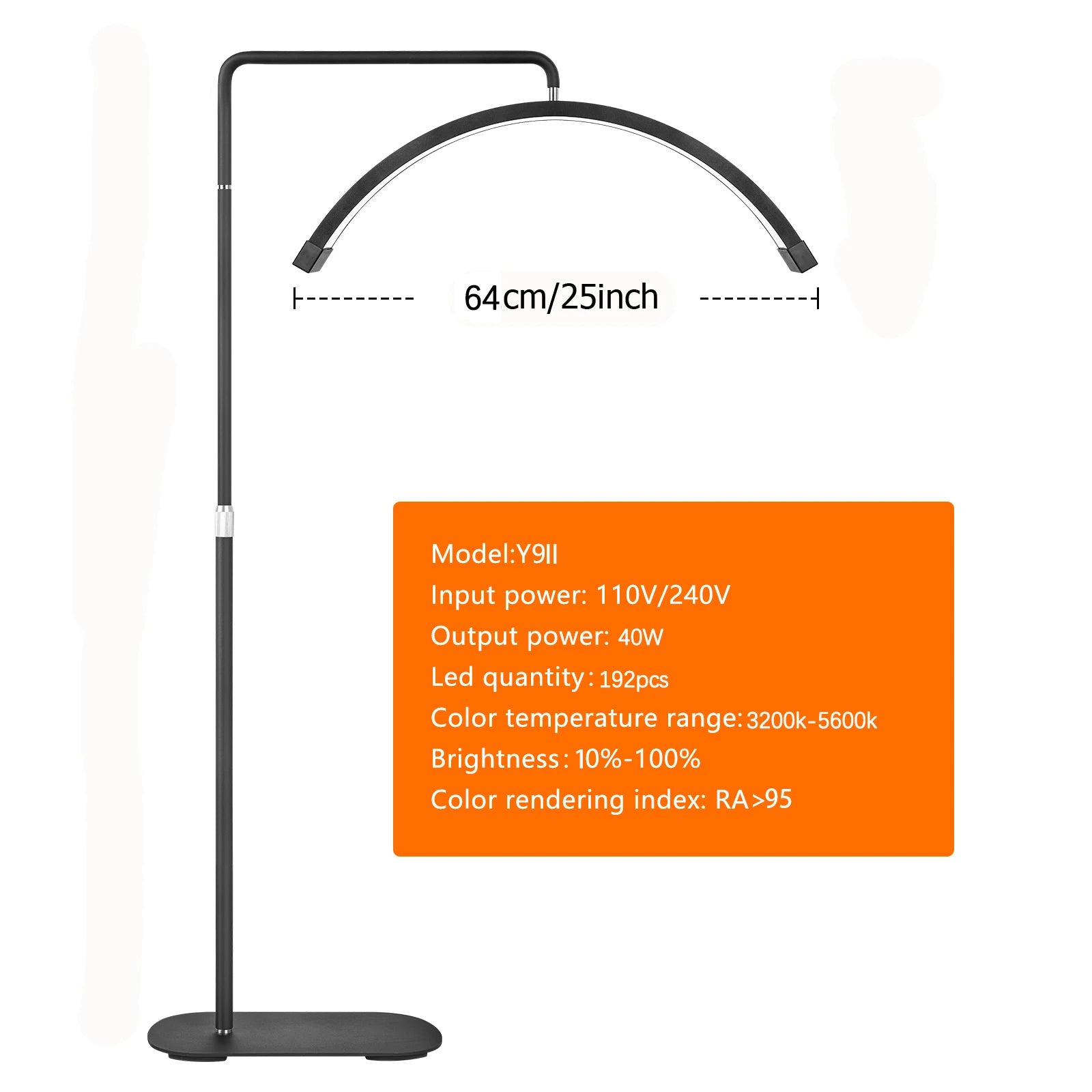 Fusitu Oversea Warehouse LED Half-Moon Shaped Light LED Lash Light With Floor Tripod Floor Video Light For Beauty Salon Makeup TAVEN System LLC