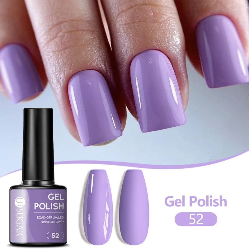 UR SUGAR 7ML Nail Gel Fresh Macaron 107 Colors All For Manicure Semi Permanent Soak Off LED UV Long-Lasting Nail Art Varnish TAVEN System LLC