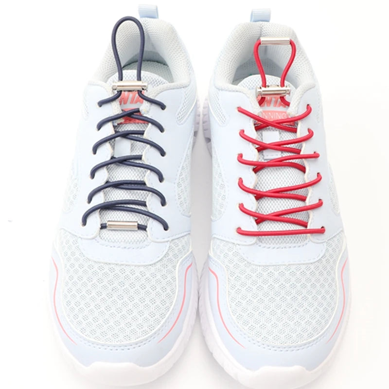 1 Pair No tie Shoelaces For Sneakers Elastic Shoelace Metal Spring Lock Man And Woman Shoe Accessories Lazy Shoe Laces 100cm TAVEN System LLC