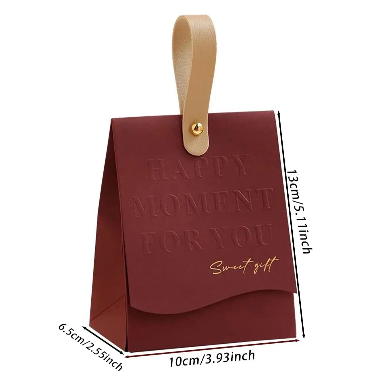 10pcs Creative Leather Portable Gift Box High-end Portable Wedding Candy Paper Box Party Packaging Supplies Paper Box TAVEN System LLC
