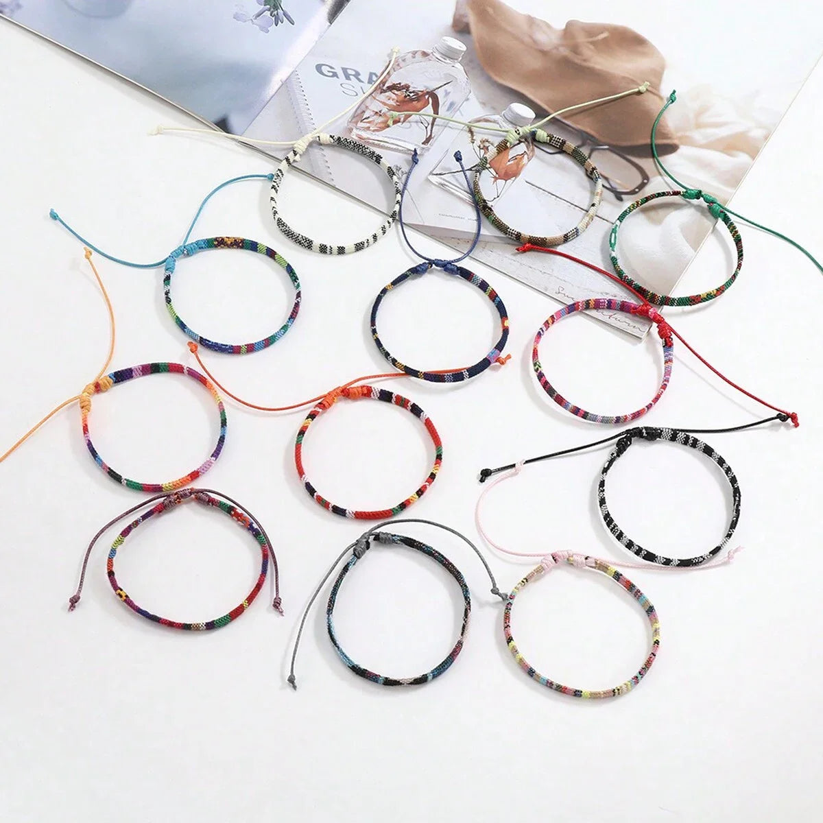 12pcs Boho Surfer Beach Bracelet Set Men & Women Braided Boho Summer Bracelets Handmade Festival Jewelry TAVEN System LLC