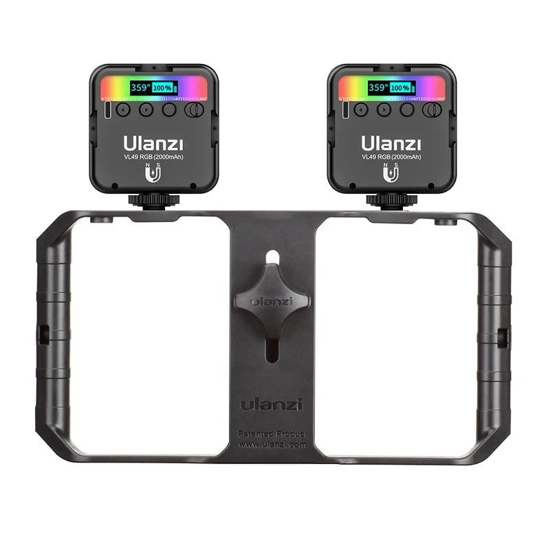 Ulanzi VL49 Full Color RGB LED Video Light 2500K-9000K 800LUX Magnetic Mini Fill 3 Cold Shoe 2000mAh Type-C Camera Light TAVEN System LLC