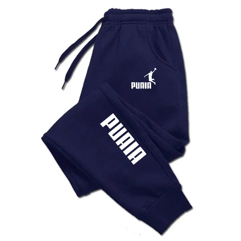 PUAIA Print Men's Pants Autumn/Winter New Sport Jogging Trousers Fitness Loose Fit Clothing Solid Color Outfit Streetwear Pants TAVEN System LLC