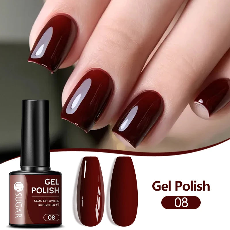 UR SUGAR 7ML Nail Gel Fresh Macaron 107 Colors All For Manicure Semi Permanent Soak Off LED UV Long-Lasting Nail Art Varnish TAVEN System LLC