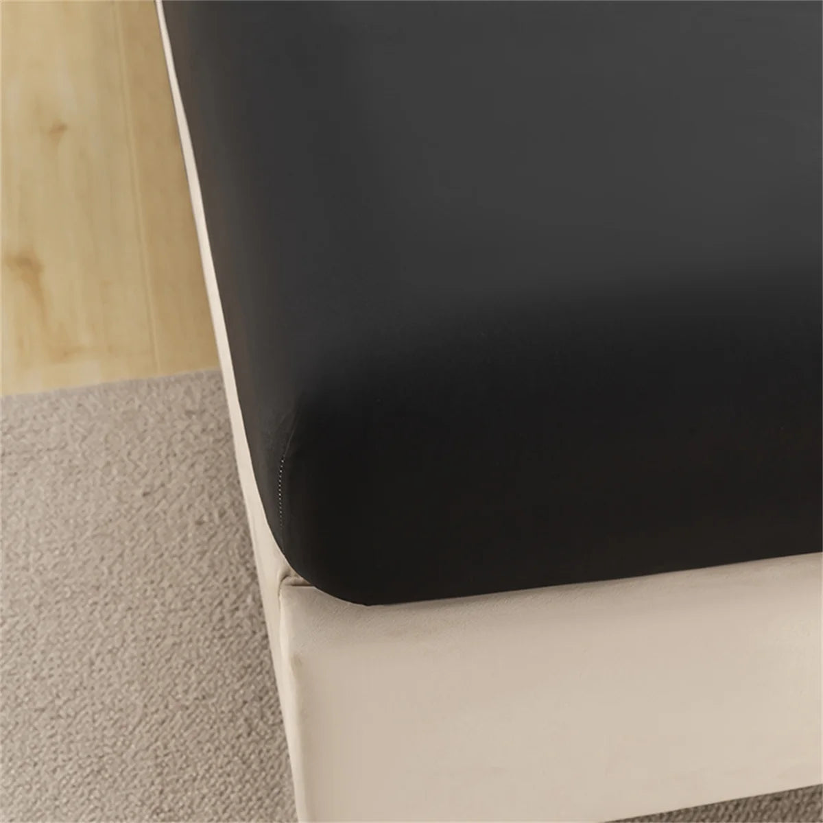 Kuup Safe Waterproof Mattress Protector Soft Comfortable Breathable Solid Color Fitted Bedding Cover No Pillowcases Included TAVEN System LLC