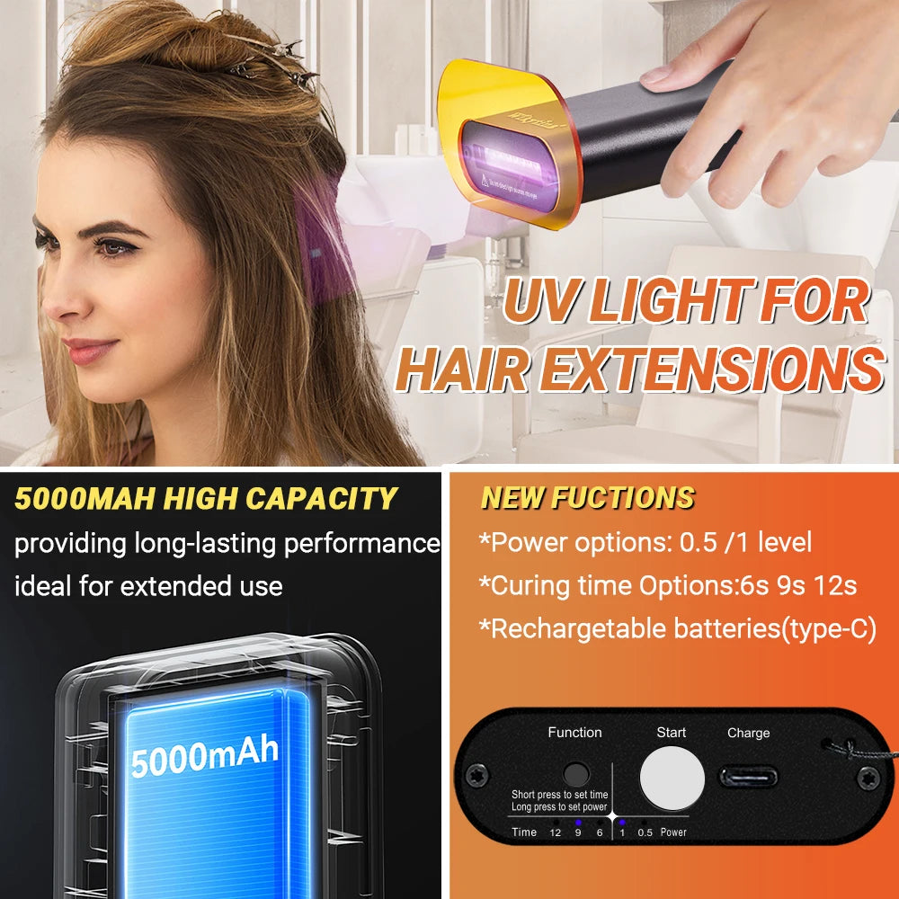 Professional UV Light Hair Extension Tool Kit