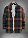 Vintage Plaid Long Sleeve Flannel Shirt Men's Spring Fall Loose Casual Top TAVEN System LLC