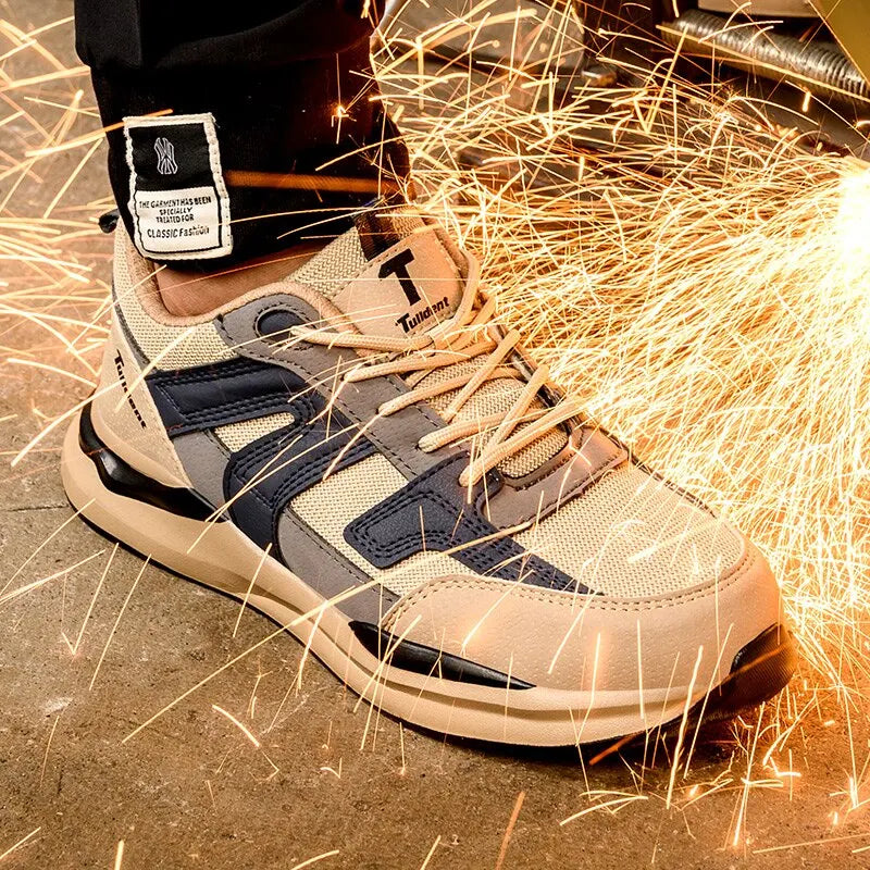Safety Shoes Men With Steel Toe Cap Anti-smash Men Work Shoes Sneakers Light Puncture-Proof Indestructible Shoes Dropshipping TAVEN System LLC