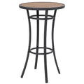 Outdoor bar height bistro table with metal frame patio 40 inch