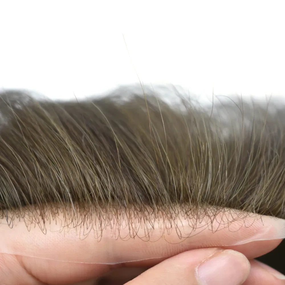 Toupee Color: 30R#, Toupee Density: 100%, Length: 6 inches, Ships From: CHINA, Toupee Size: 8x10 - Men Toupee Hair Systems Ultra Thin Skin 0.06MM V-LOOP Capillary Prosthesis Invisible Hairline Real Human HairPieces Hair Units Taven