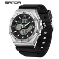 SANDA G Style Digital Men Watches Dual Display Three Time Waterproof Shock Sports Watch Military Countdown Male LED Quartz Clock - TAVEN System LLC