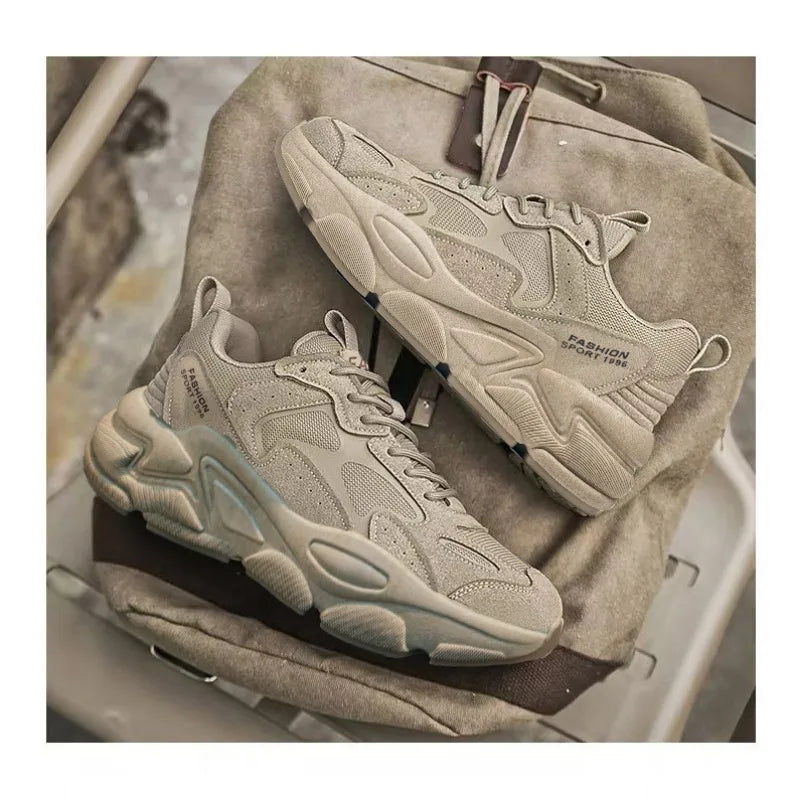 2026 Summer Men's unky Dad Sneakers Breathable Mesh Casual Shoes Thick Sole Streetwear Footwear TAVEN System LLC