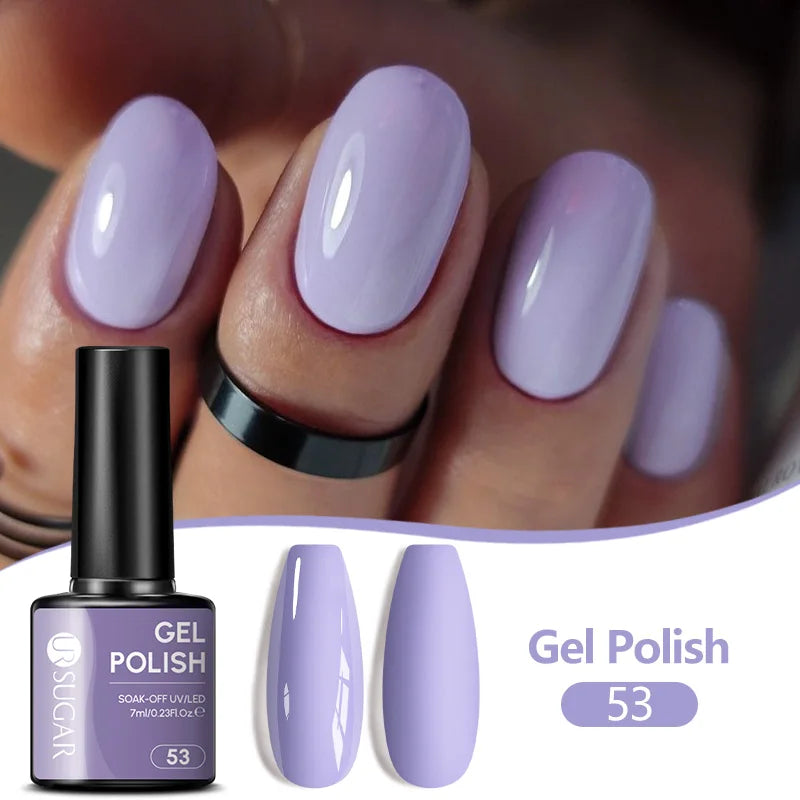 UR SUGAR 7ML Nail Gel Fresh Macaron 107 Colors All For Manicure Semi Permanent Soak Off LED UV Long-Lasting Nail Art Varnish TAVEN System LLC